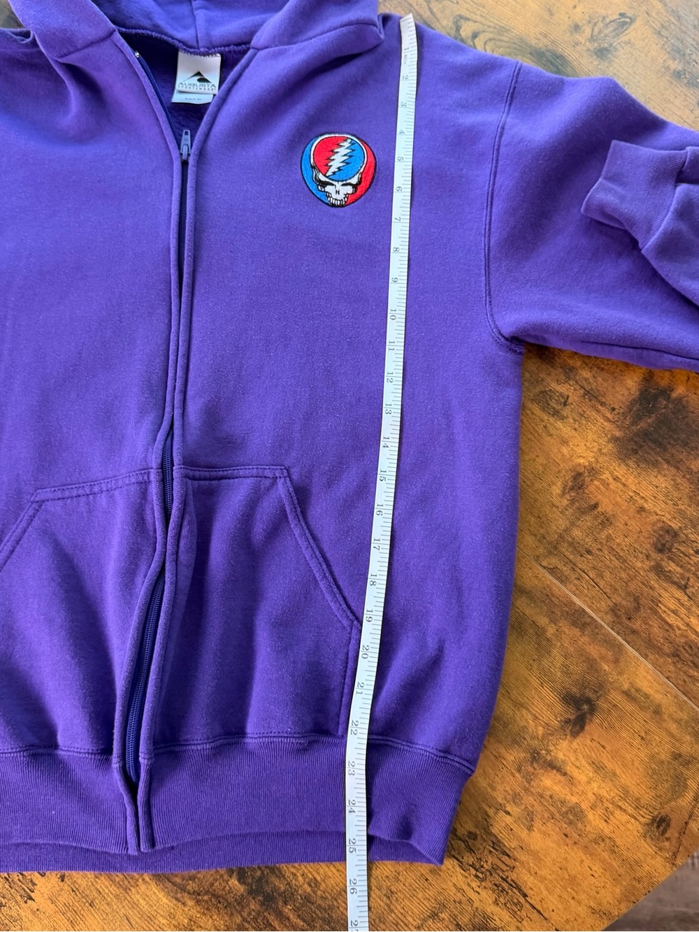 Grateful Dead Embroidered Zip Up Hoodie Stealie Dancing Bears Festival Adult M - Picture 11 of 11
